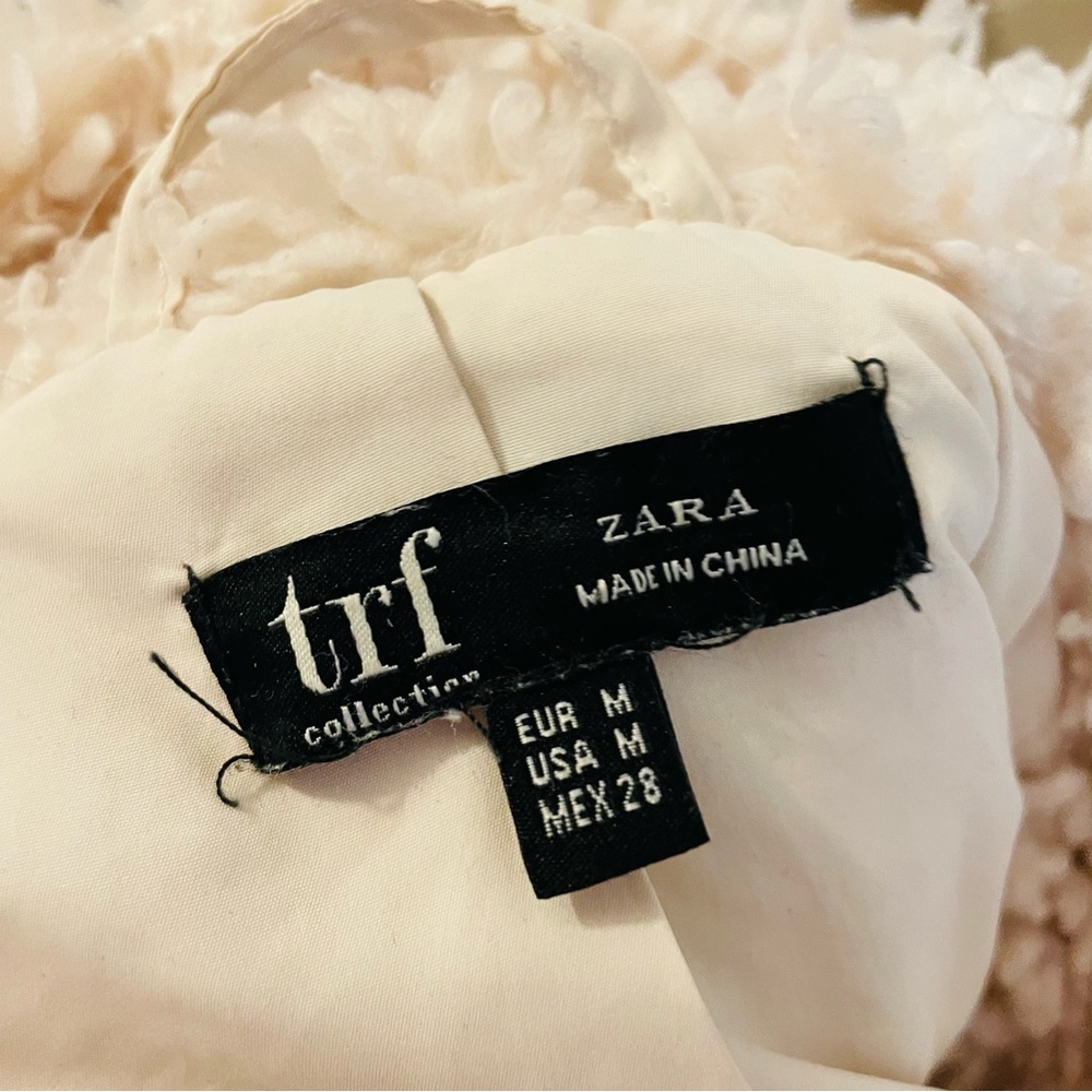 ZARA trf collection Fuzzy Zip Up Bomber Jacket - Picture 6 of 7